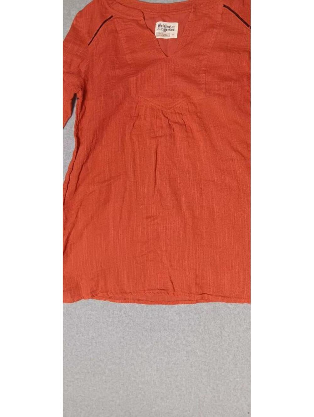 Anthropologie Holding Horses Long Sleeve Tunic Blouse Rop Womens Size 0P... - Picture 12 of 12